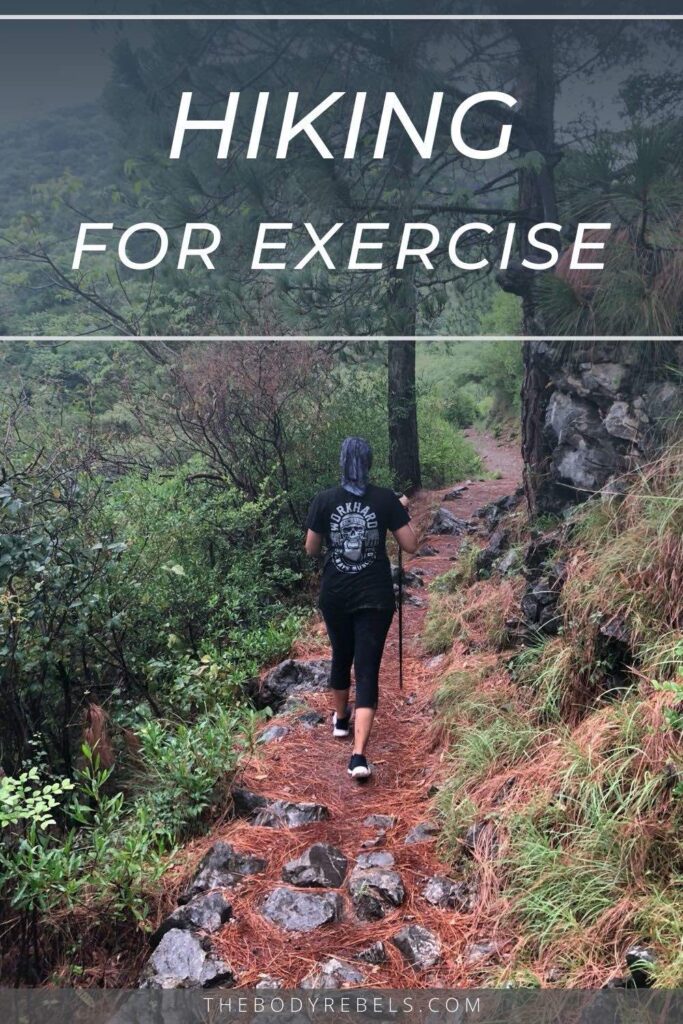 hiking for exercise in nature 
