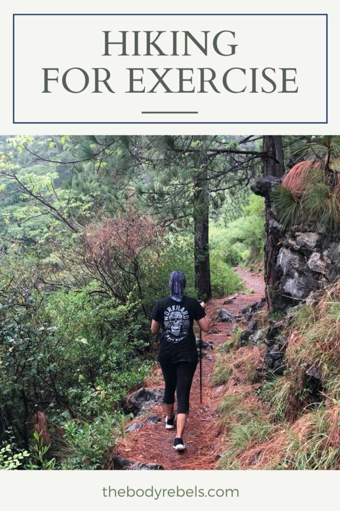 hiking for exercise in nature 